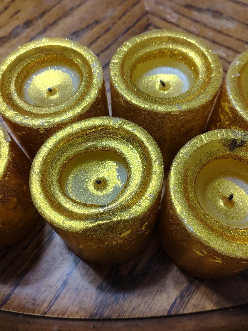 6 Somewhat Used Candles - Mostly to melt for Other candles